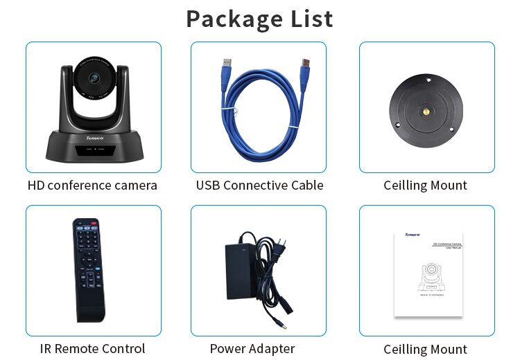 Fixed focus video conference Pan Tilt Camera
